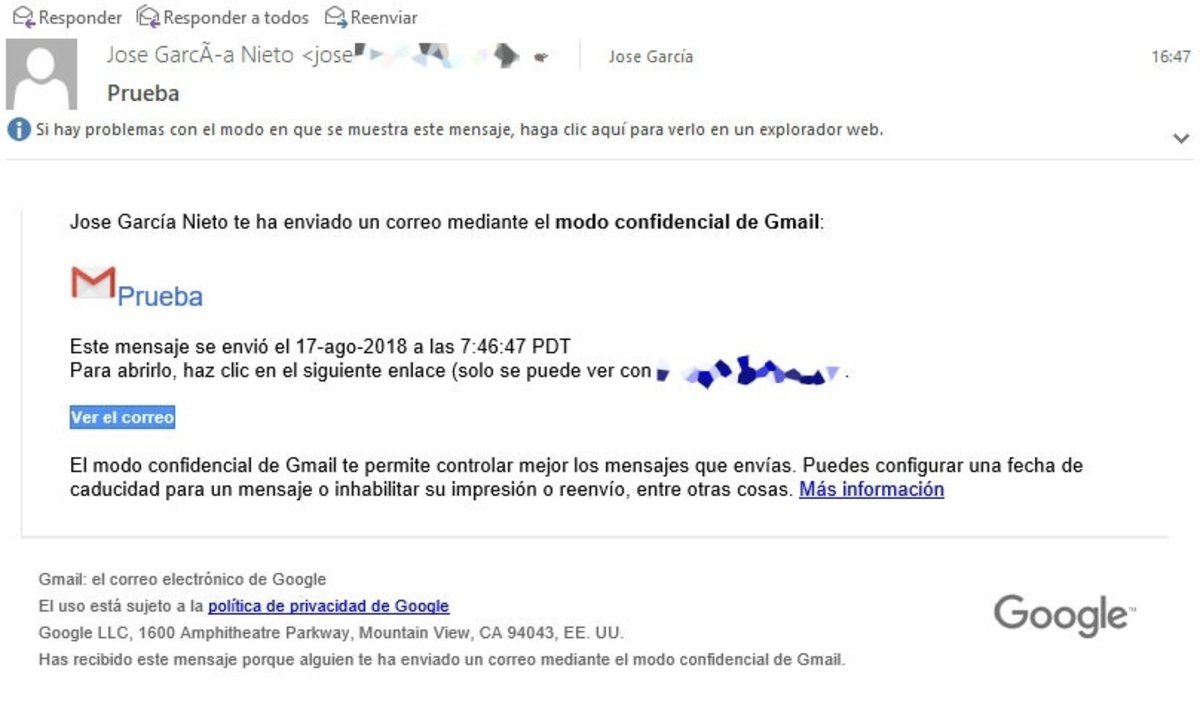 El modo confidencial de Gmail ya está disponible, así funciona