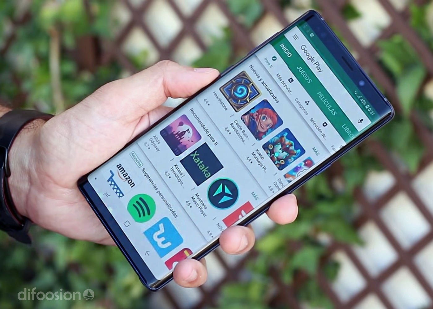 Google Play en un Samsung Galaxy Note 9