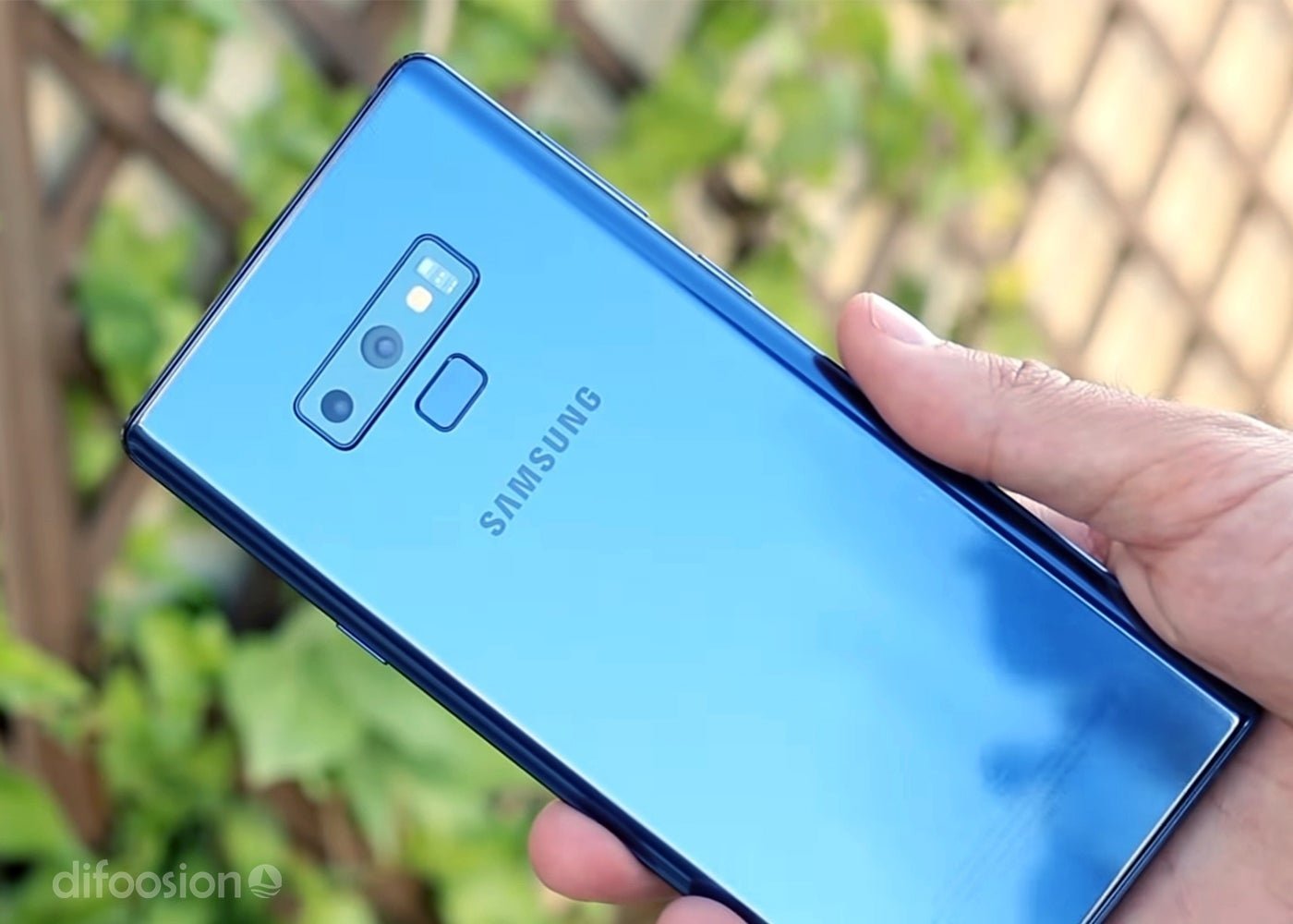 Samsung Galaxy Note9, trasera azul