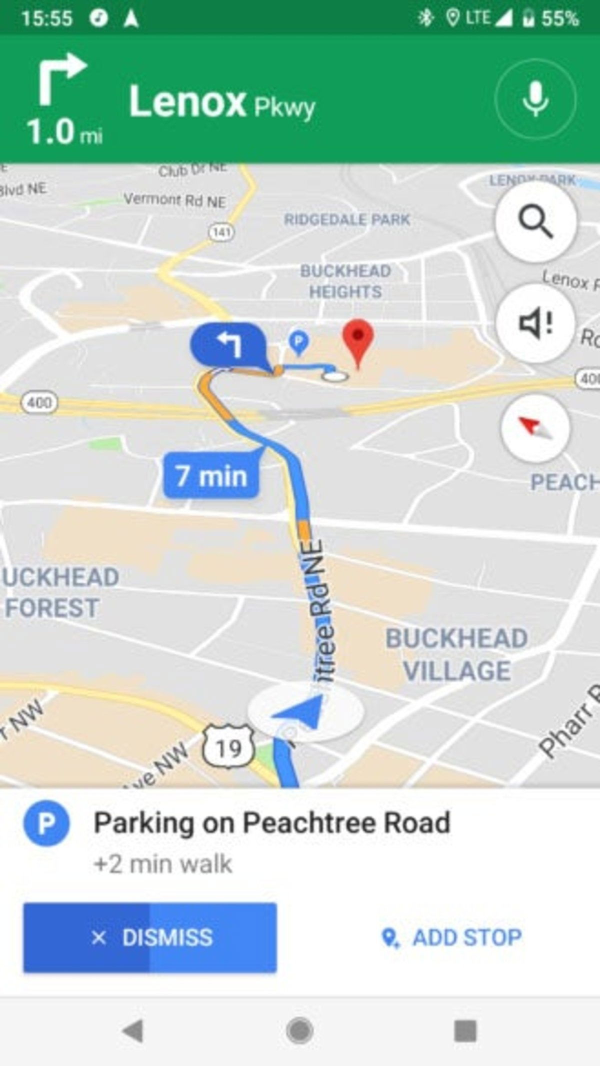 Google Maps parking