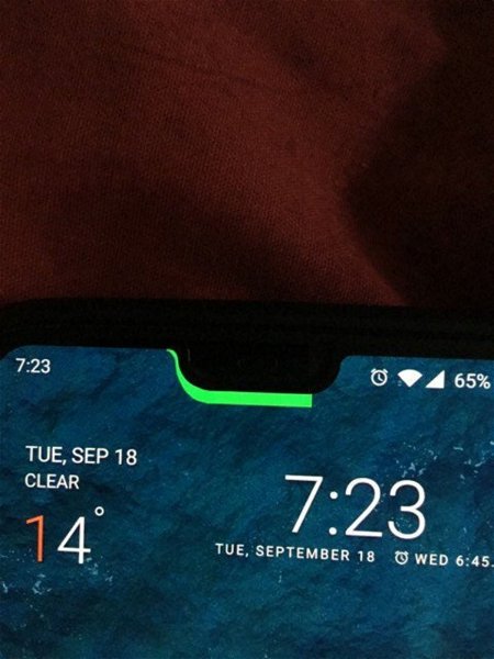 El notch de los Huawei P20 y OnePlus 6 se puede usar como indicador de batería