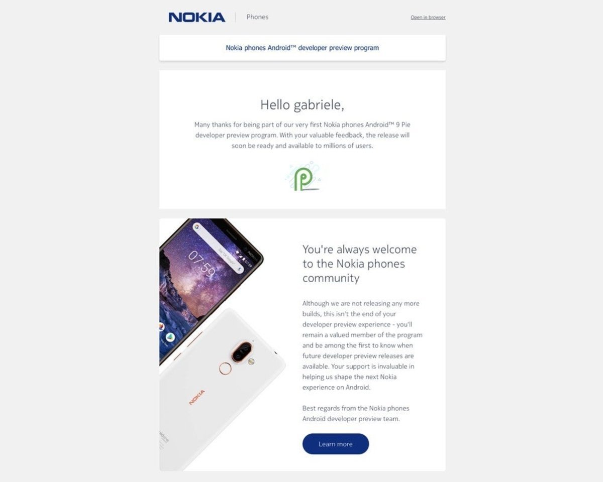 Nokia cumple y Android 9 Pie está casi listo: Nokia 7 Plus finaliza la Beta y actualizará muy pronto