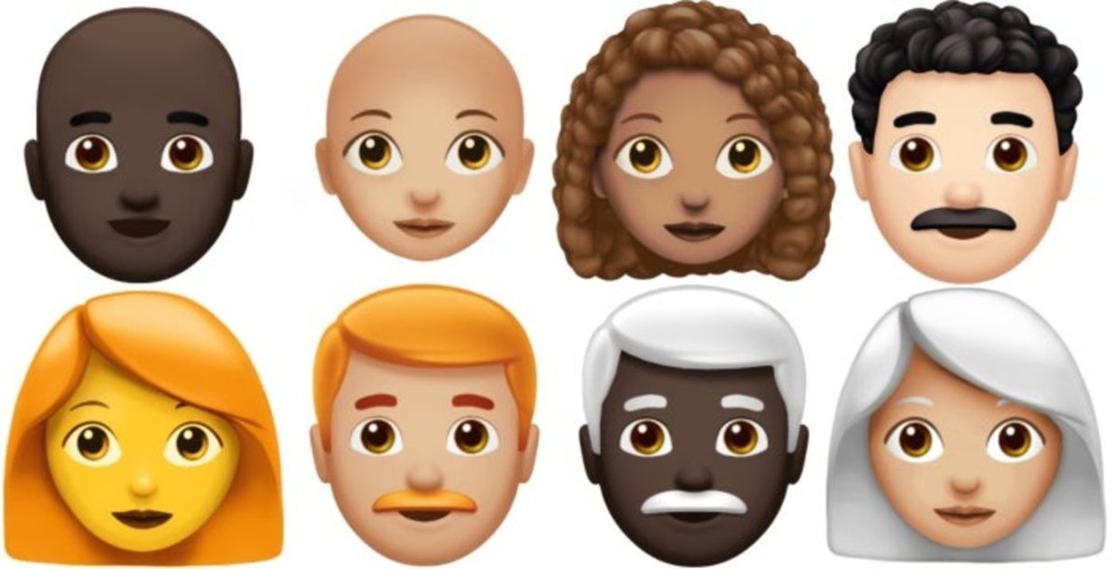 Llegan nuevos emojis: no solo pelirrojos, también habrá calvos y superhéroes