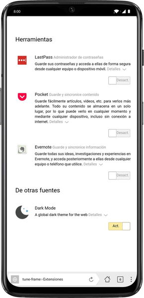 Cómo usar las extensiones de Google Chrome en un móvil Android