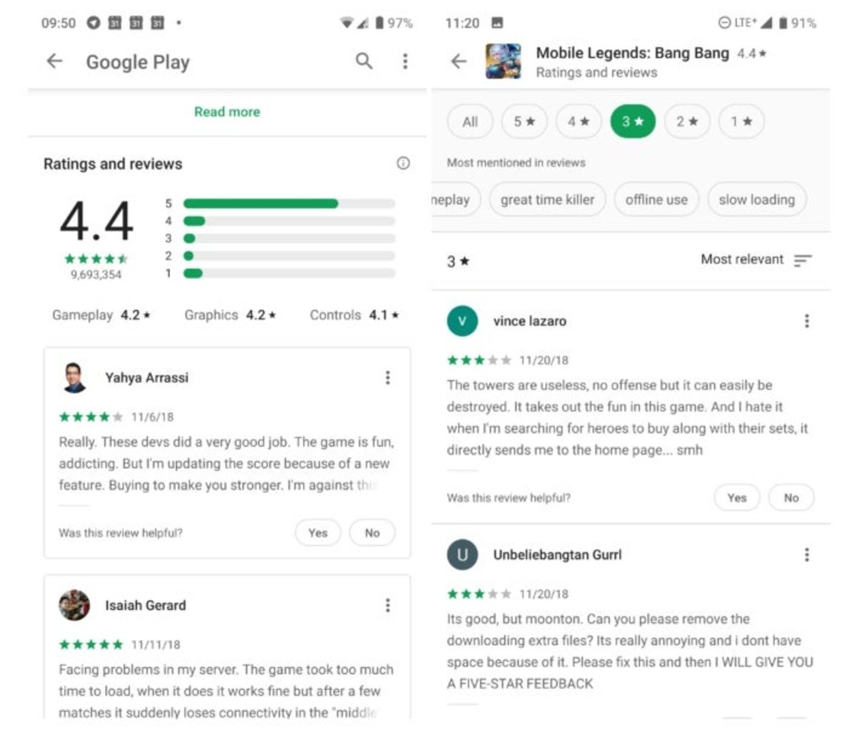 Google Play Store renueva su sección de valoraciones y opiniones