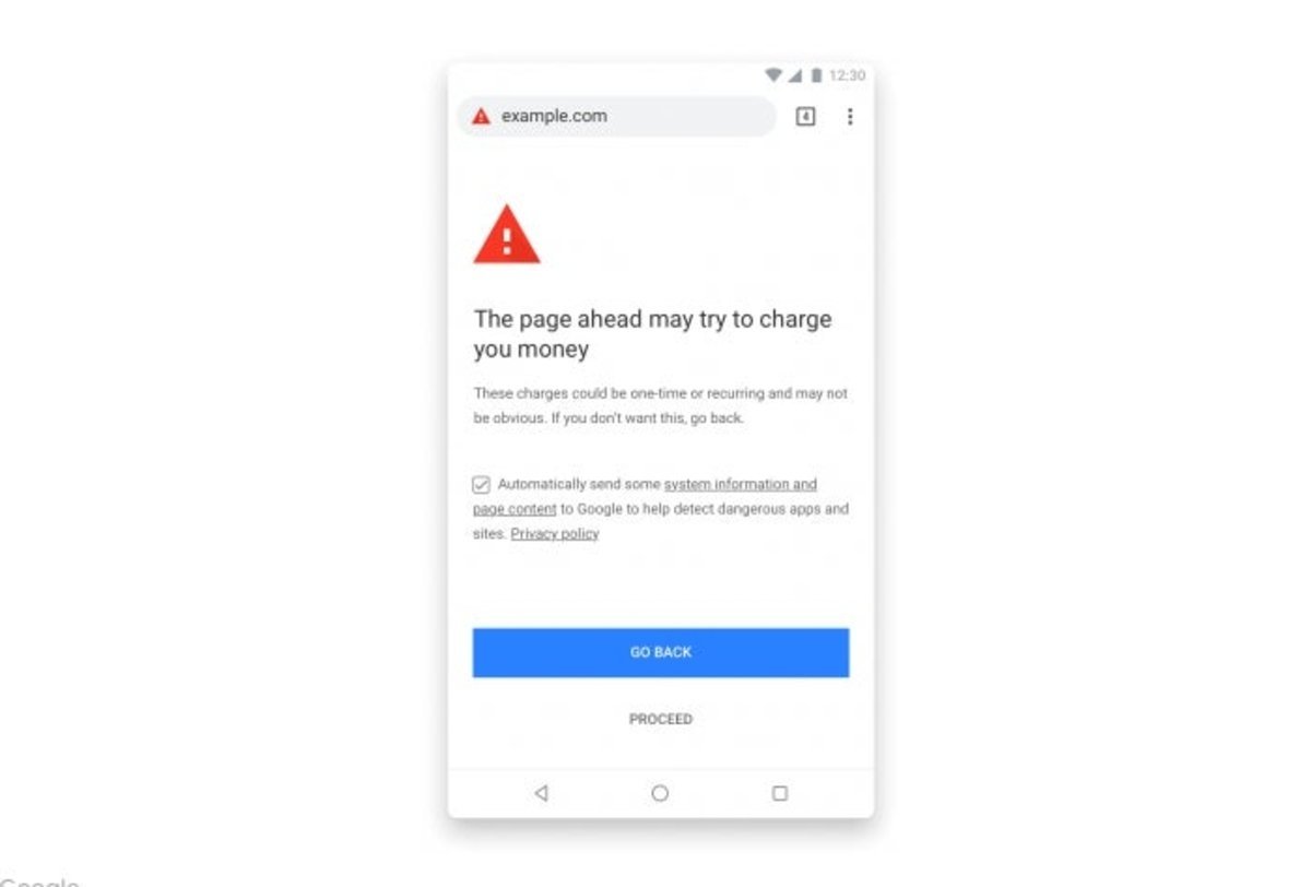 Chrome te avisará de los sitios web que pretendan estafarte con cargos móviles