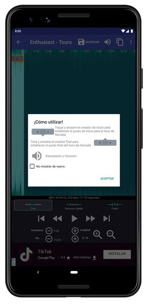 Cómo recortar una canción y ponerla de tono de llamada en tu Android