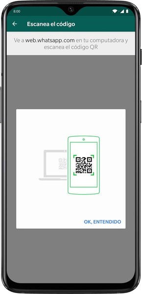 Dónde está el código QR de WhatsApp Web