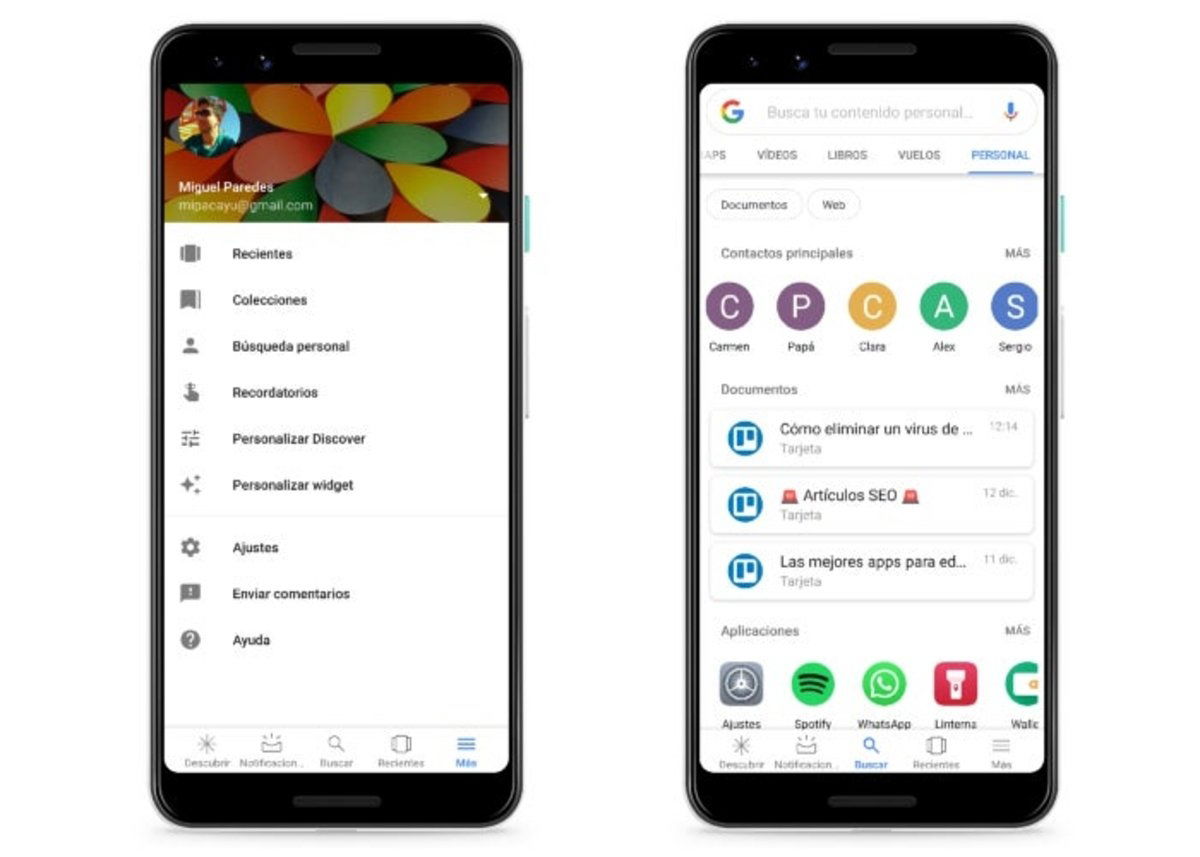 Accede a tu contenido personal en Google Discover