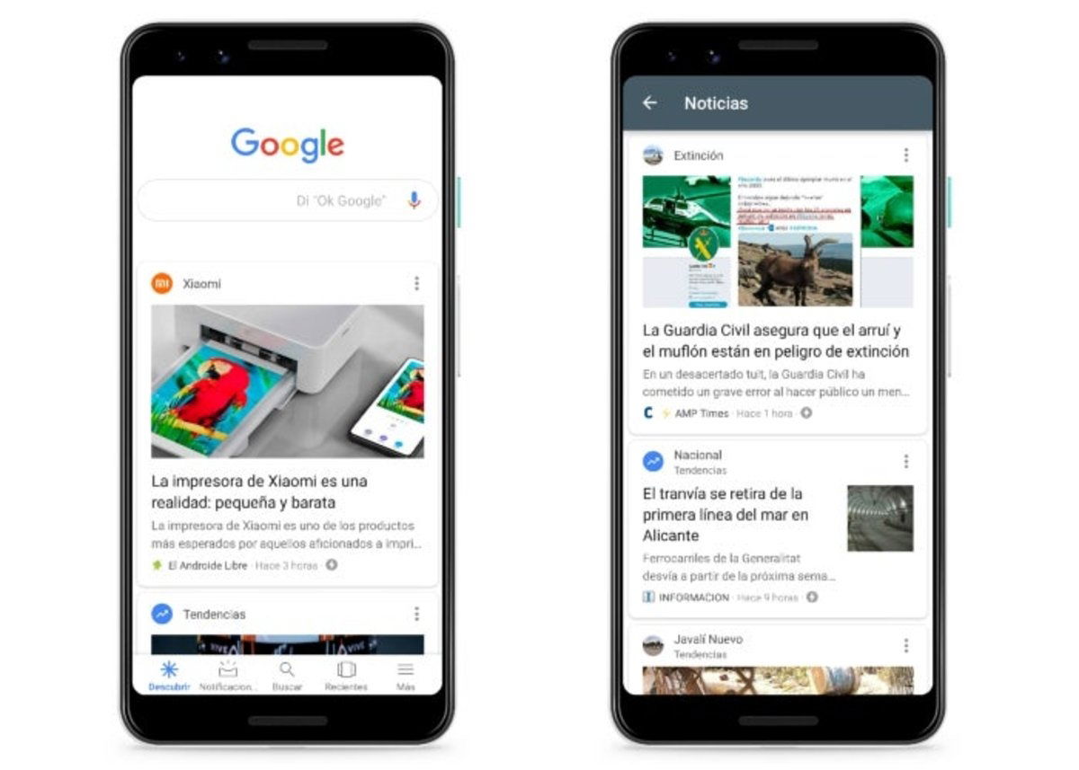 Noticias en Google Discover