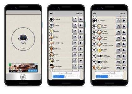 aplicación de cambiador de voz
