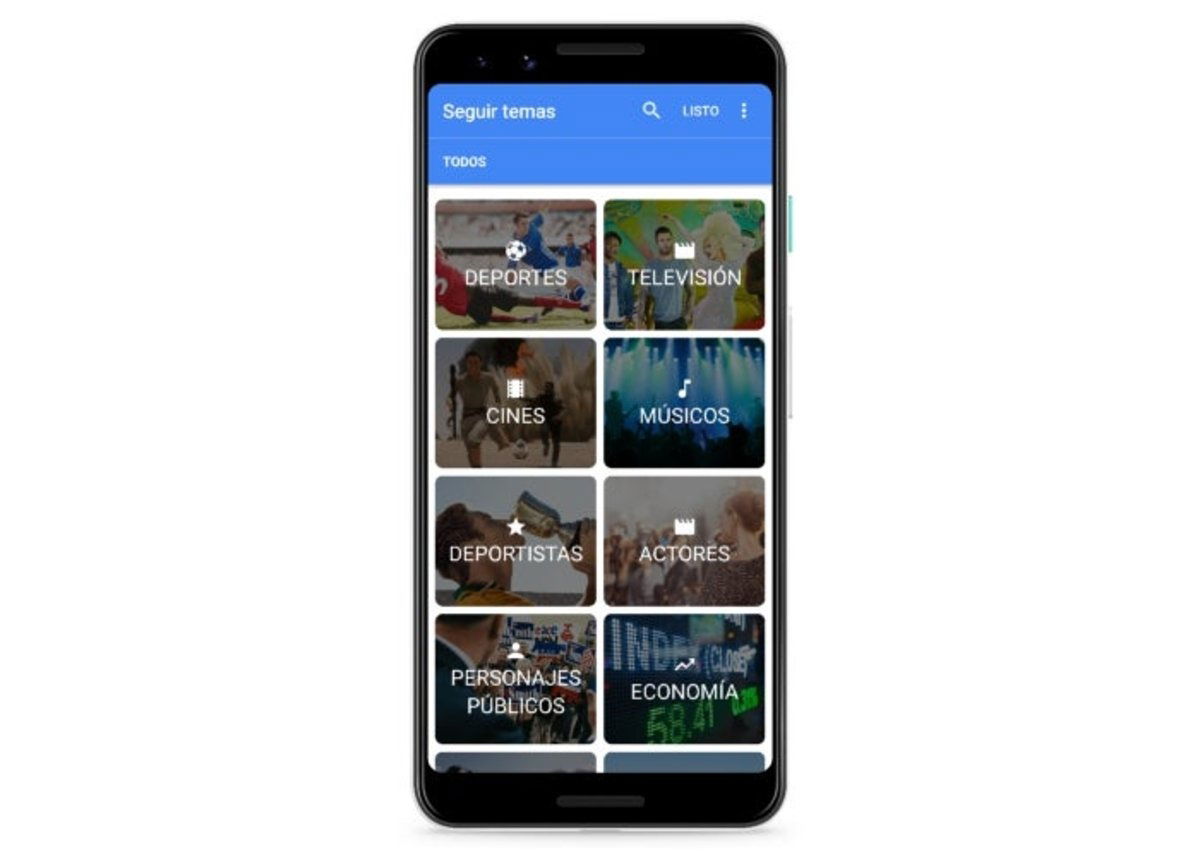 Elige tus temas en Google Discover