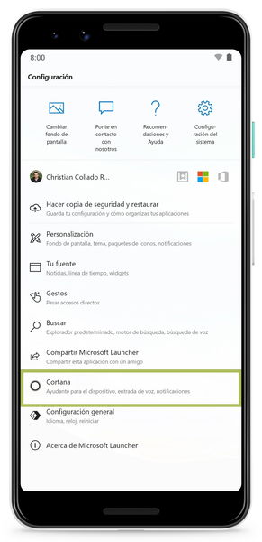 Cómo usar Cortana en español en Android