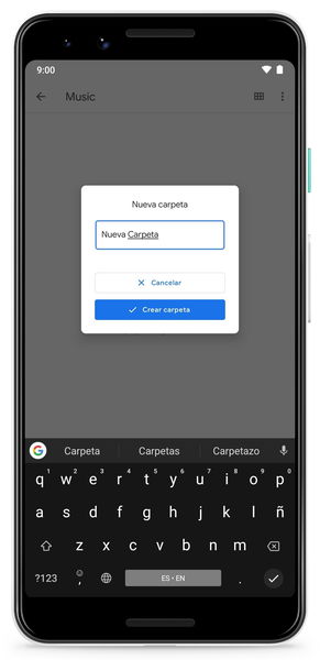 Cómo crear carpetas en Android