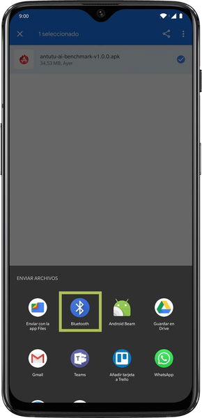 Cómo compartir el APK de aplicaciones instaladas en tu móvil por Bluetooth
