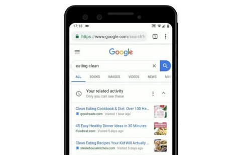 Google añade tarjetas de actividad para encontrar búsquedas antiguas
