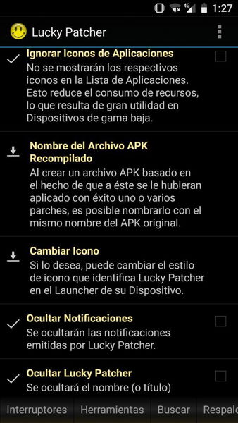 Lucky Patcher ajustes 2