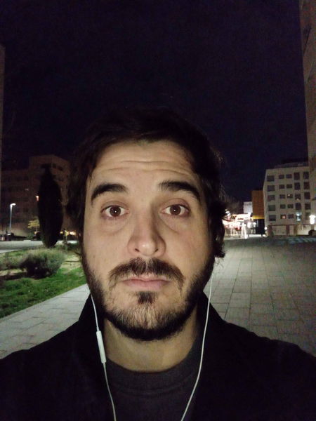 Nokia 3.1 Plus, selfie noche