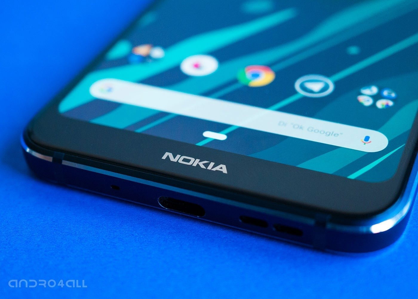 Nokia 7.1, parte inferior