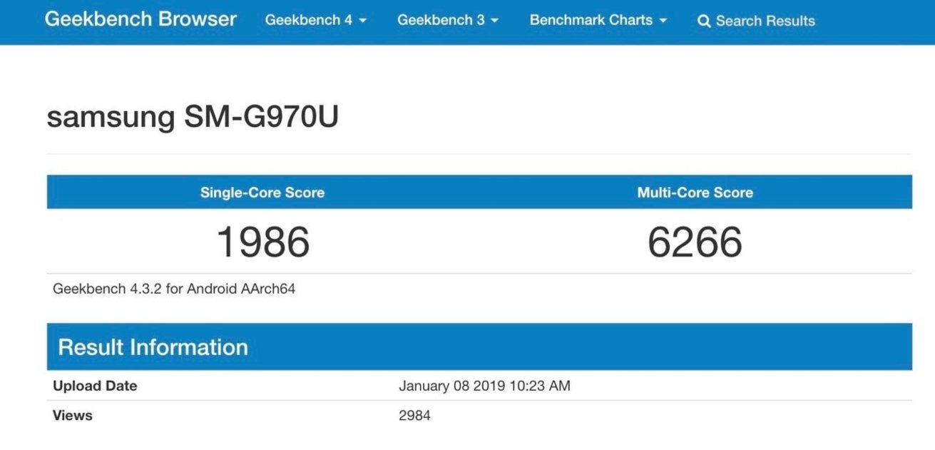Samsung Galaxy S10 Lite benchmark