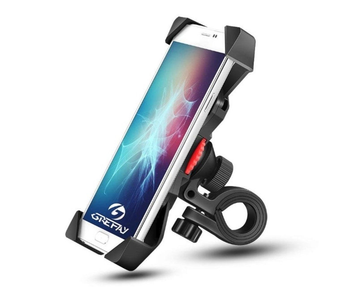 soporte movil bicicleta manillar sujeción para teléfonos smartphone  universal gomas ajustables soporte para bici sujeta móvil