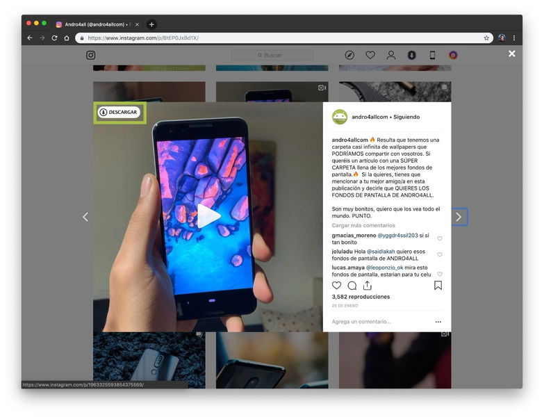 Cómo descargar los vídeos de Instagram desde tu móvil y ordenador