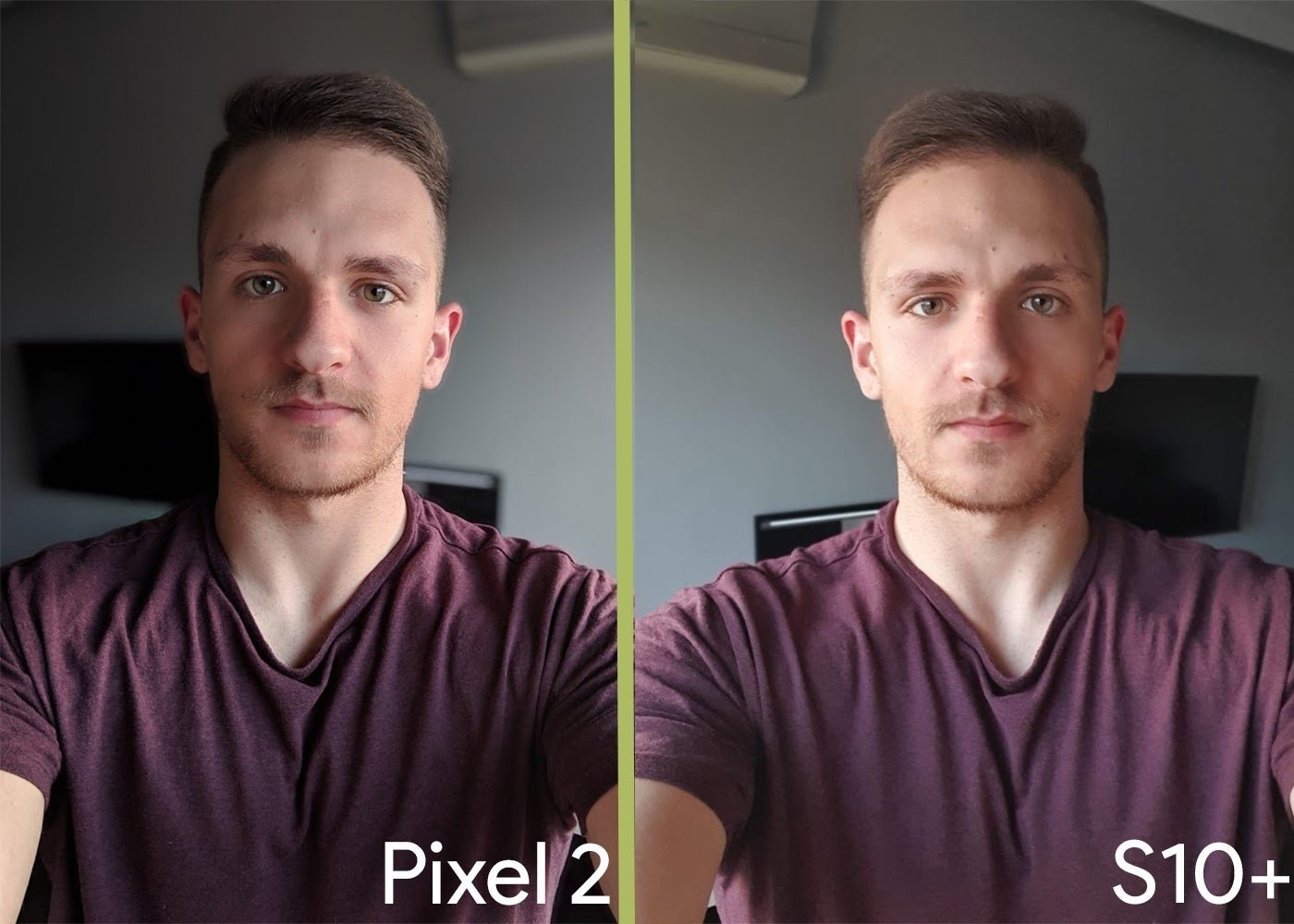 Pixel 2 vs S10+, retrato frontal