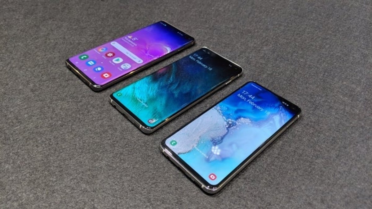 Samsung Galaxy S10, S10+ y S10e partes delanteras