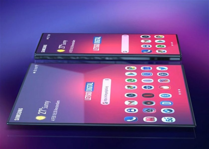 Samsung Galaxy plegable render lateral