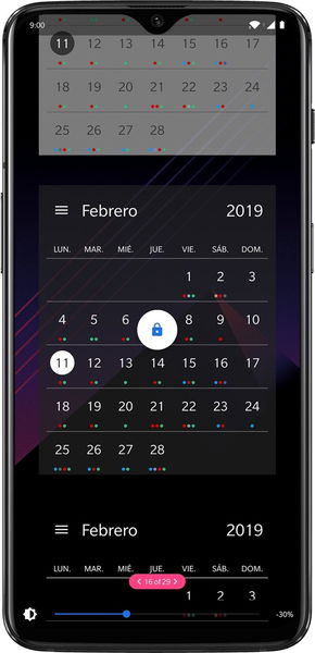 Month: Calendar Widget, el mejor widget para sincronizar con el calendario de Google