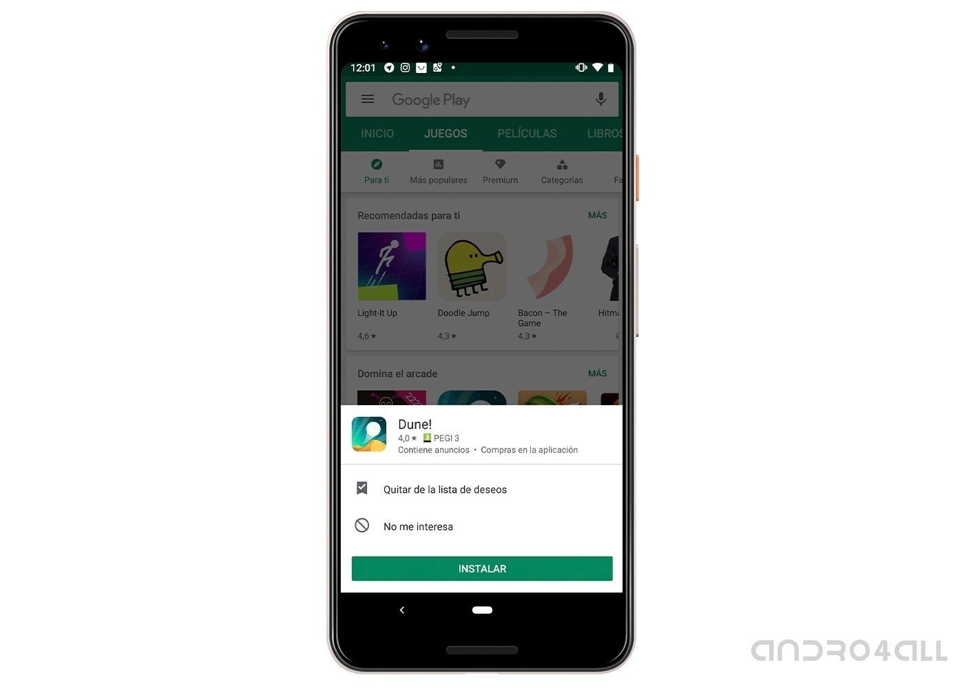 Truco instalar apps Google Play
