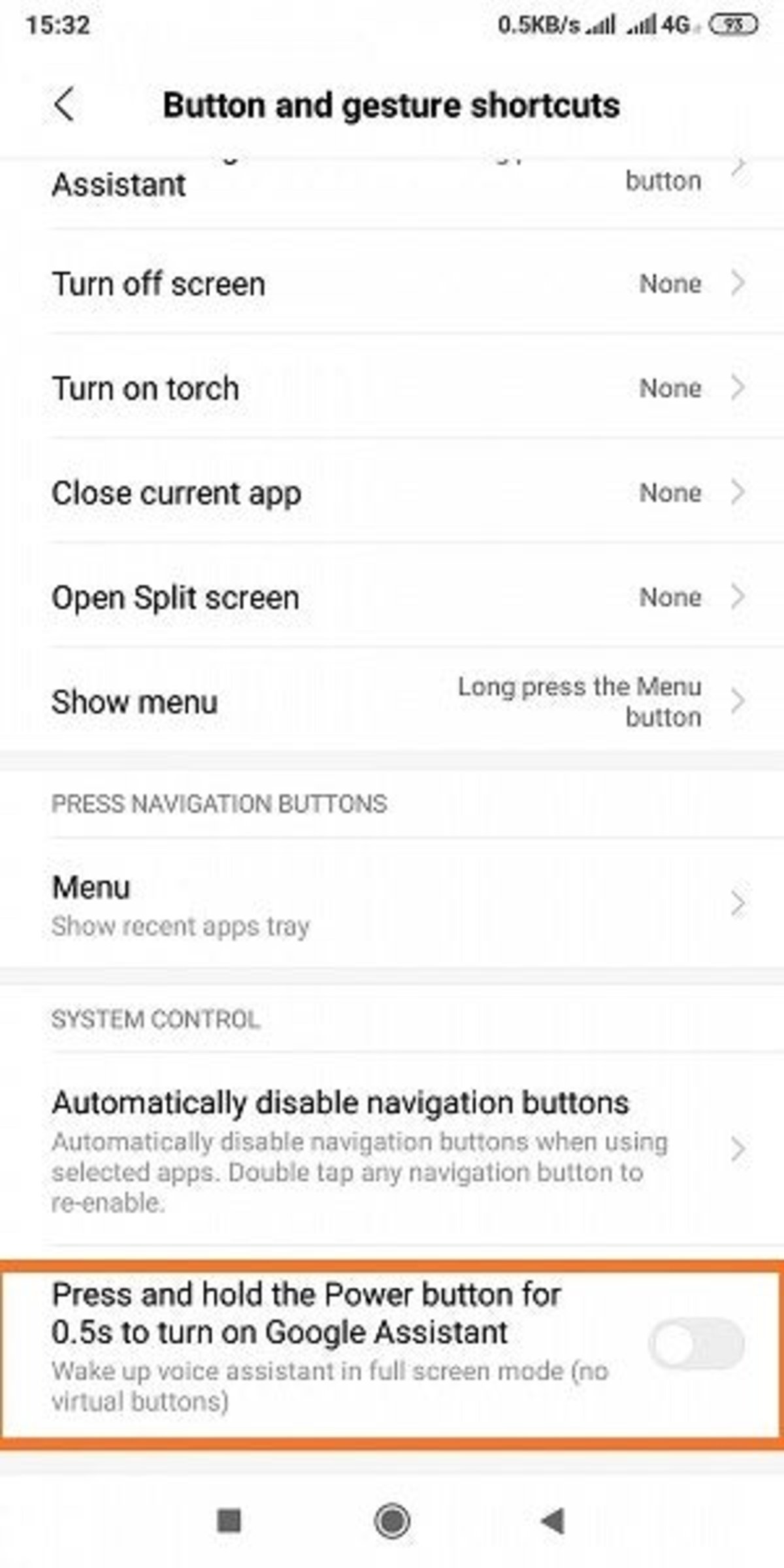 actualización de MIUI 10 añade acceso directo a Google Assistant