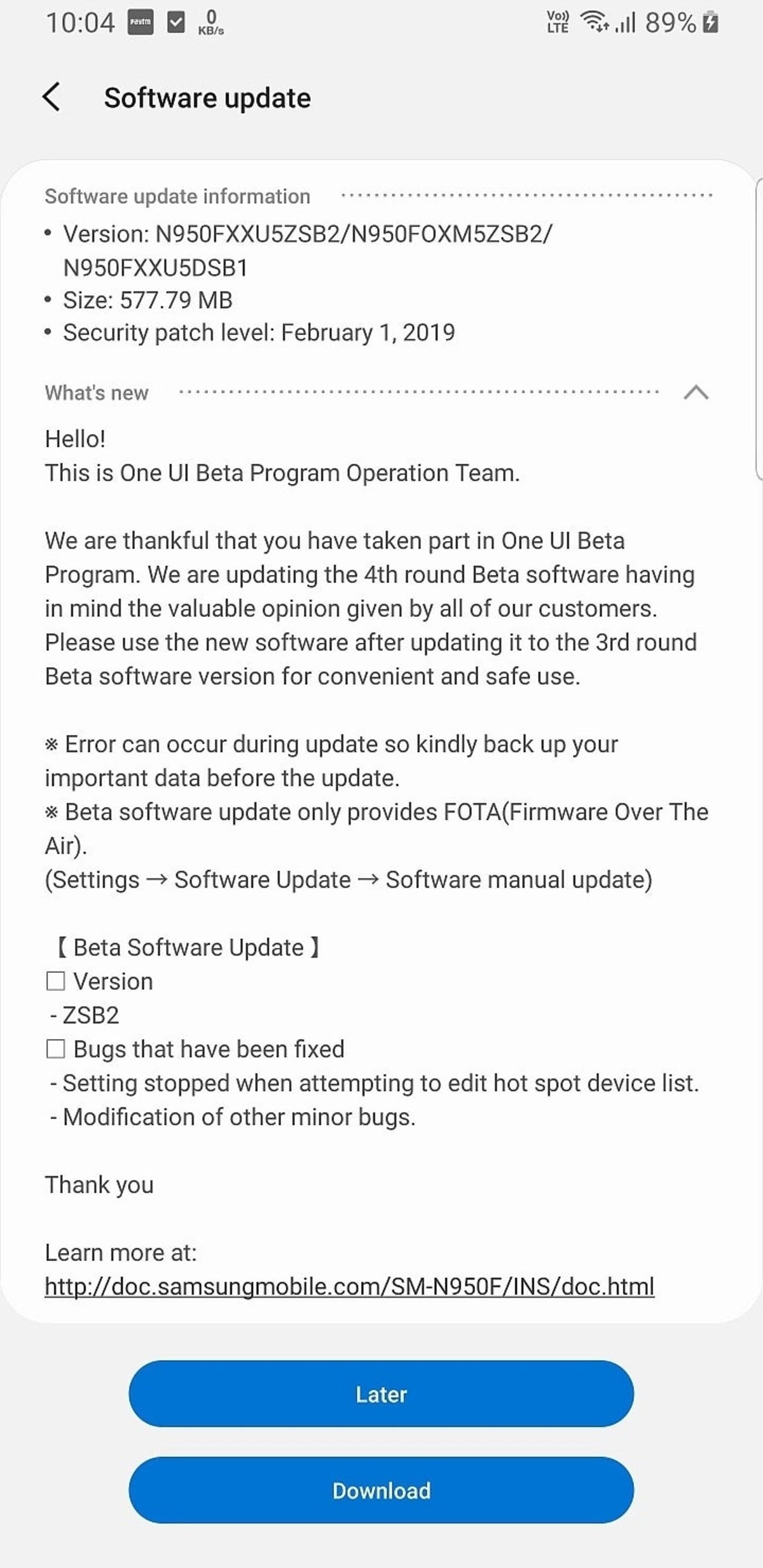 Actualización Android Pie Note8
