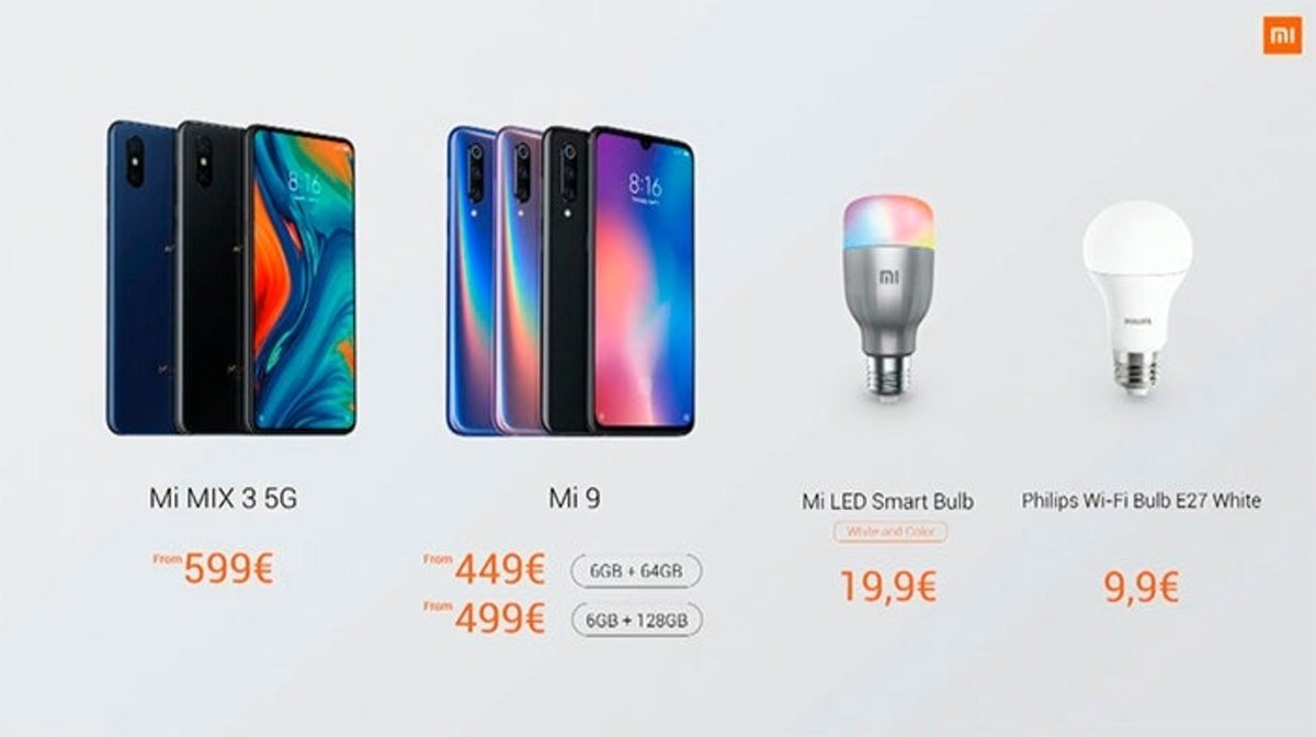 Todos los dispositivos de Xiaomi en el MWC 2019