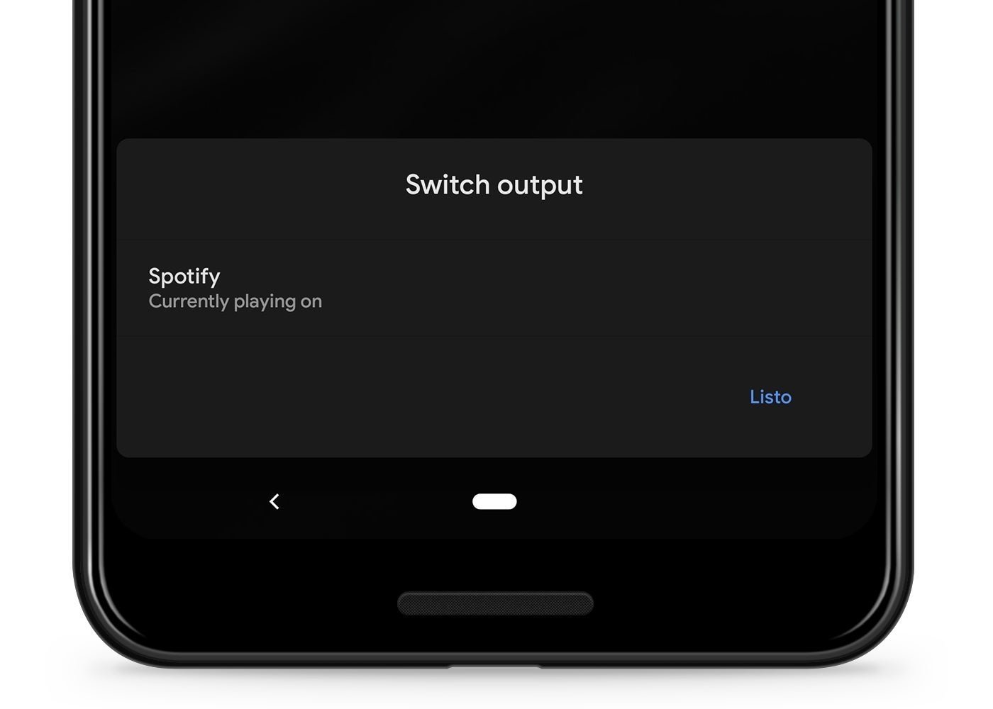 Elegir salida de audio en Android Q