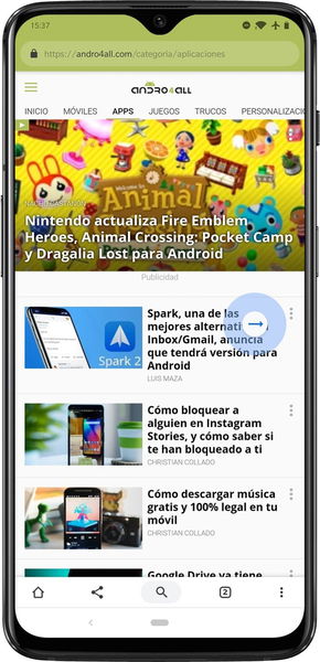 Google Chrome para Android estrena navegación por gestos: así se utiliza