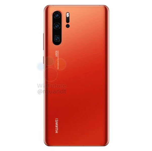 Huawei P30 Pro en color rojo trasera