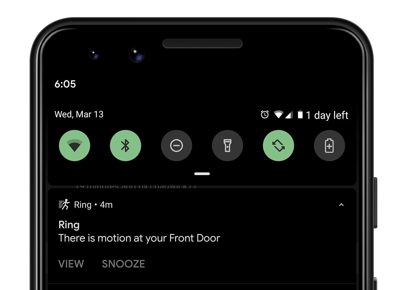 Mostrar tiempo restante de batería en Android Q
