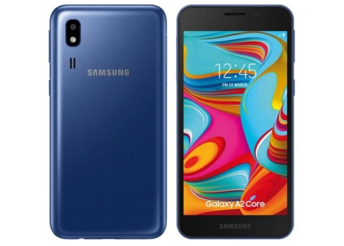 Samsung Galaxy A2 Core trasera y frontal