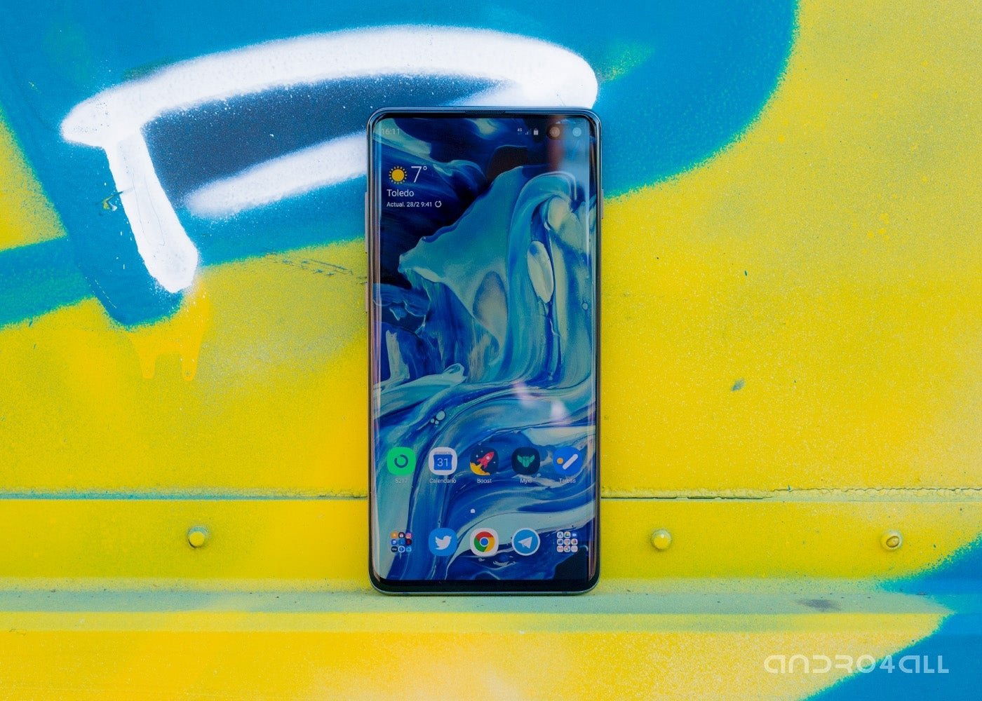 Samsung Galaxy S10 Plus, pantalla encendida