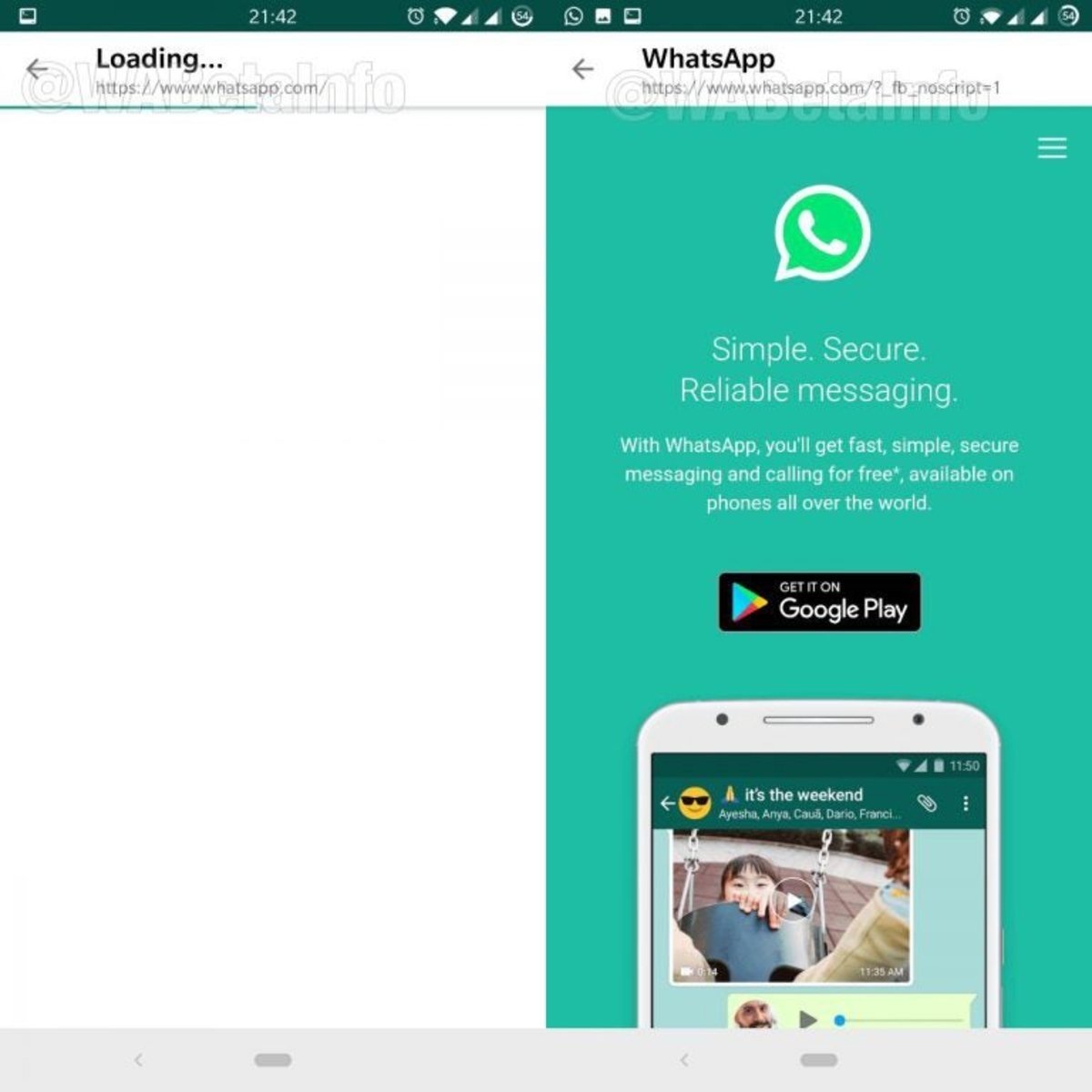 WhatsApp Android navegador propio
