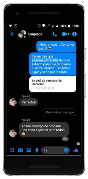 Facebook Messenger ahora permite citar y responder mensajes en una conversación