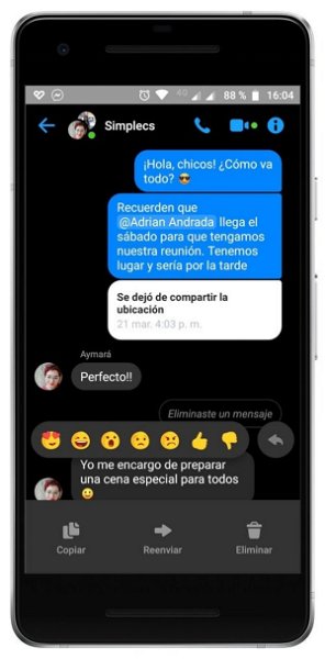 Facebook Messenger ahora permite citar y responder mensajes en una conversación