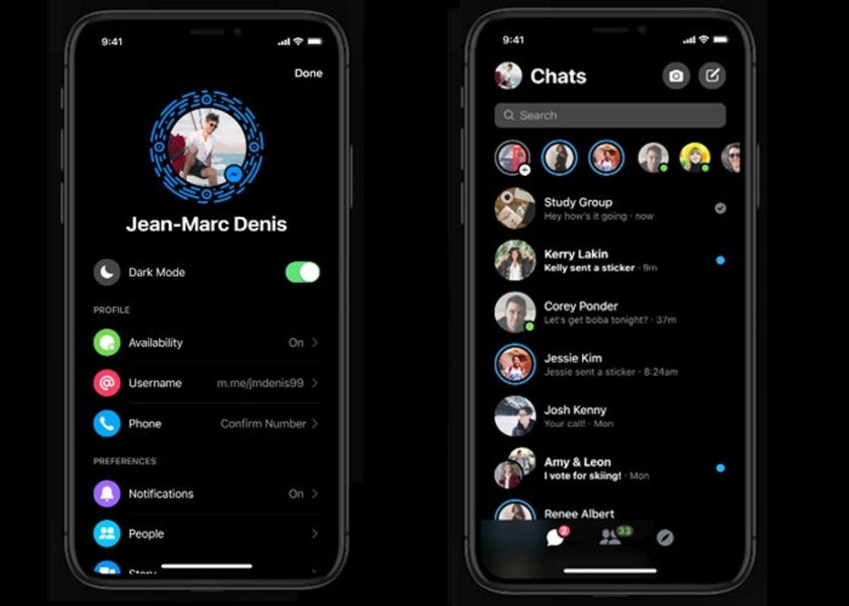 Facebook Messenger modo oscuro Android