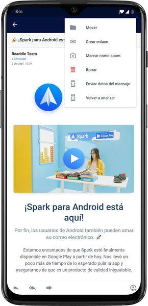 Spark para Android: probamos la nueva app que quiere ser tu único gestor de correo electrónico