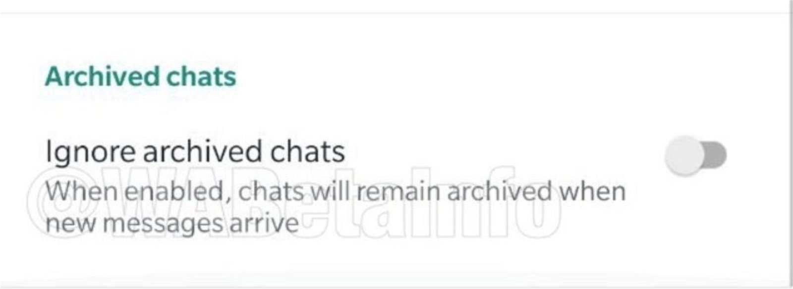 Ignorar chats archivados en WhatsApp