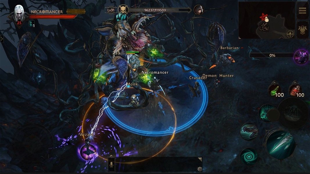 Necromancer Diablo Immortal gameplay