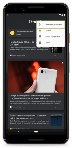 Cómo elegir qué temas seguir en Google Discover