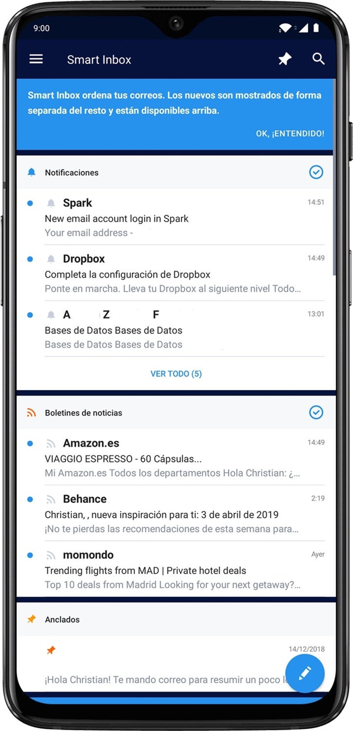 Spark para Android: probamos la nueva app que quiere ser tu único gestor de correo electrónico