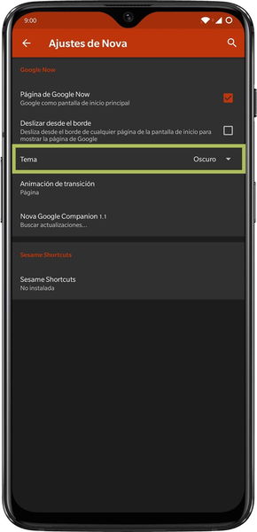 Cómo poner el modo oscuro en Google Discover con Nova Launcher